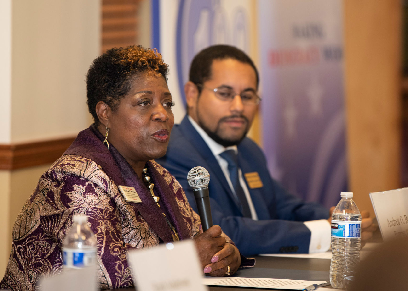 Andrea Bailey, Kenny Boddye during candidate forum